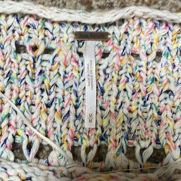 Free People Leilani Knit Pullover In Cupcake Combo NWT size Medium - Picture 7 of 11